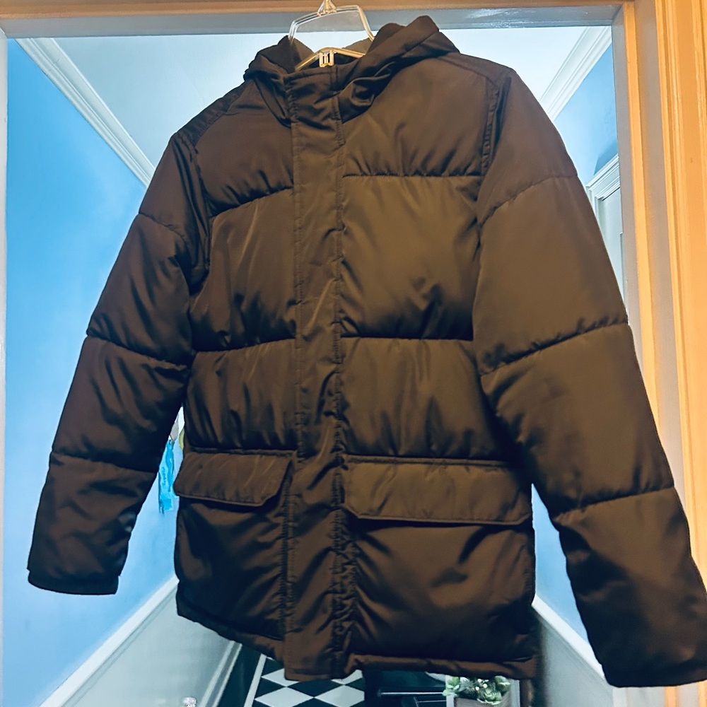 Old Navy Black Hooded Puffer Jacket